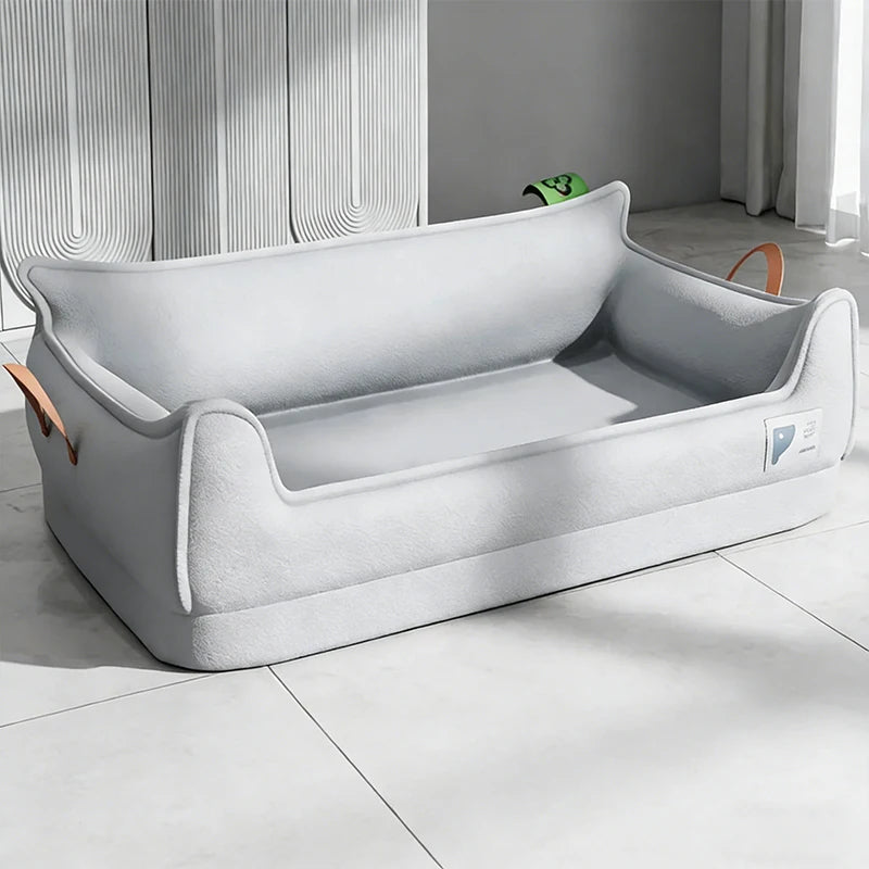 Orthopedic Leather Dog Sofa Bed — Waterproof, Washable & Non-Slip