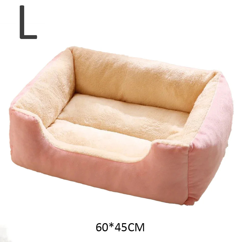 Cozy Pet Bed for Cats and Dogs - Soft Cushion Basket
