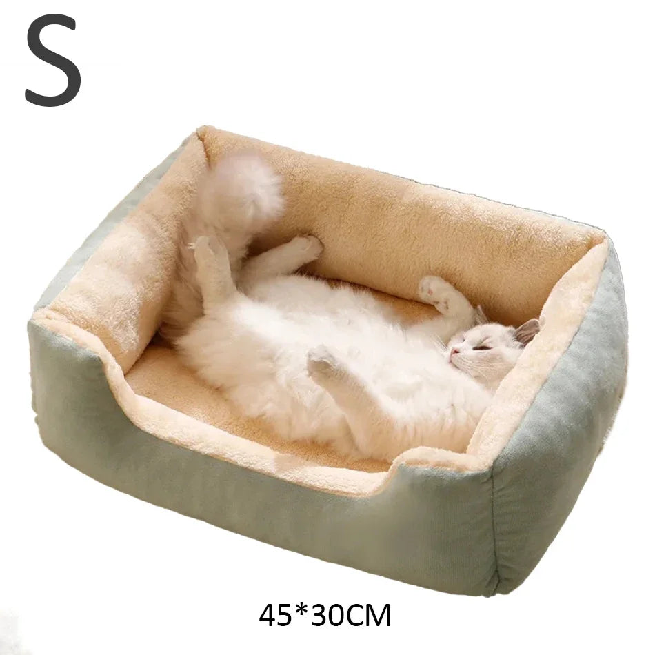 Cozy Pet Bed for Cats and Dogs - Soft Cushion Basket
