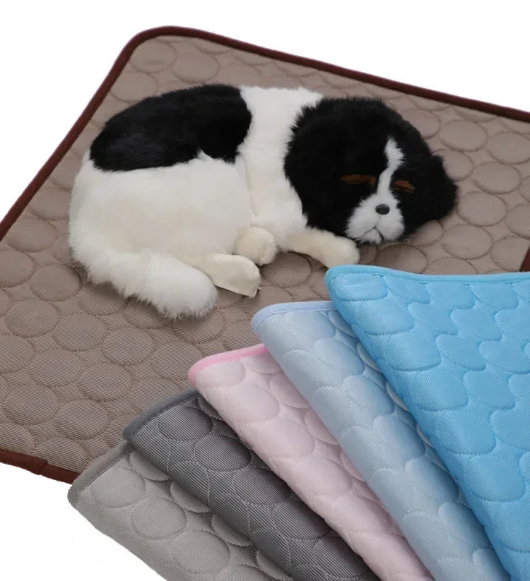Pet Cooling Mat Summer Cat and Dog Sofa Mat Soft Ice Silk Cold Feeling Nest Mat Summer Dog Cooling Mat Pet Products Dog Beds