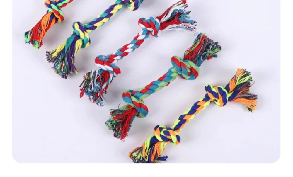 Cotton Rope Knot Dog Toy - Dental Health Chew Toy for All Dog Sizes