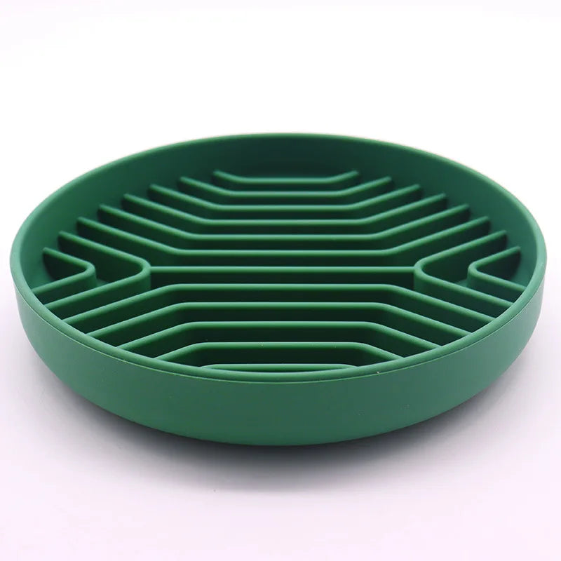 Silicone Slow Feeder Bowl with Non-Slip Mat for Dogs & Cats