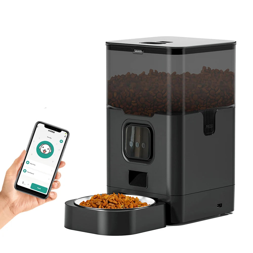 Women's Smart Automatic Pet Feeder with WiFi Control - 4L Large Capacity