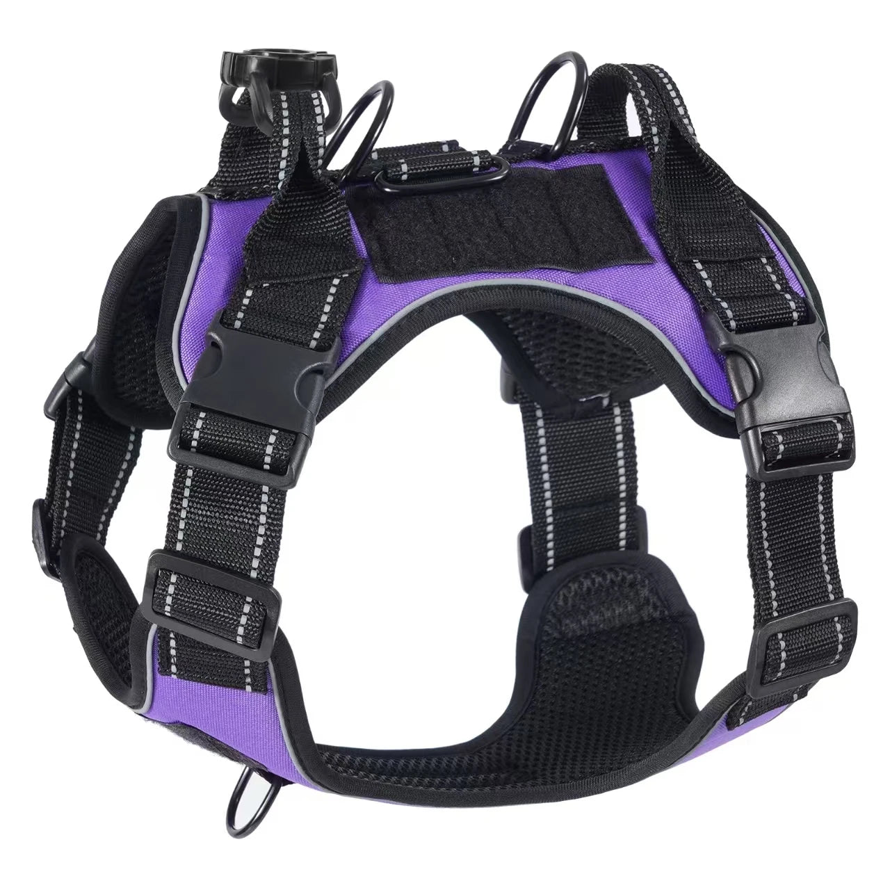Harnais pour chien anti-traction avec protection en silicone pour traceur GPS