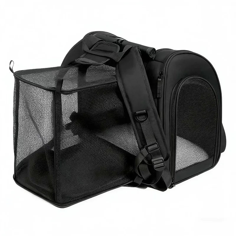 Expandable Mesh Pet Carrier for Cats & Small Dogs