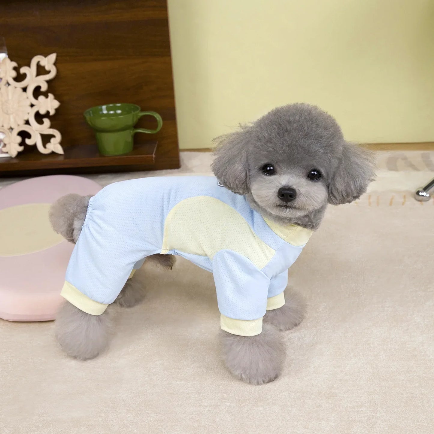 Summer Dog Cooling Jumpsuit - Ice Silk Breathable Quick-Dry Mesh Vest