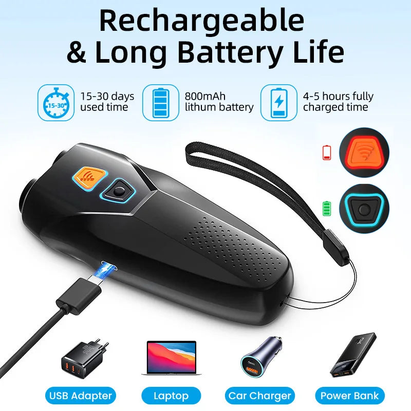 Ultrasonic Dog Training Device with Anti-Barking Technology and LED Flashlight
