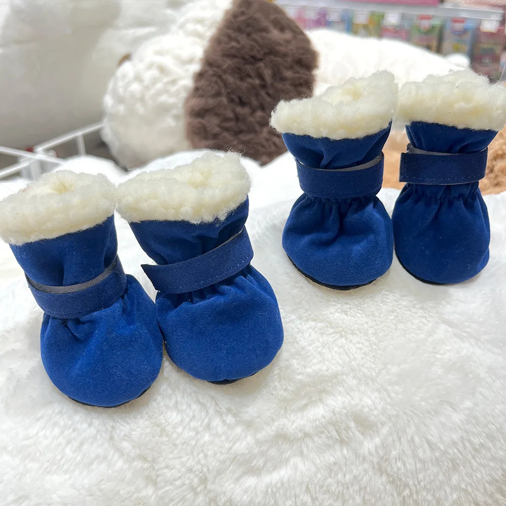 Bottes antidérapantes d'hiver pour chiens | Lot de 4 pour petits et moyens chiens et chats