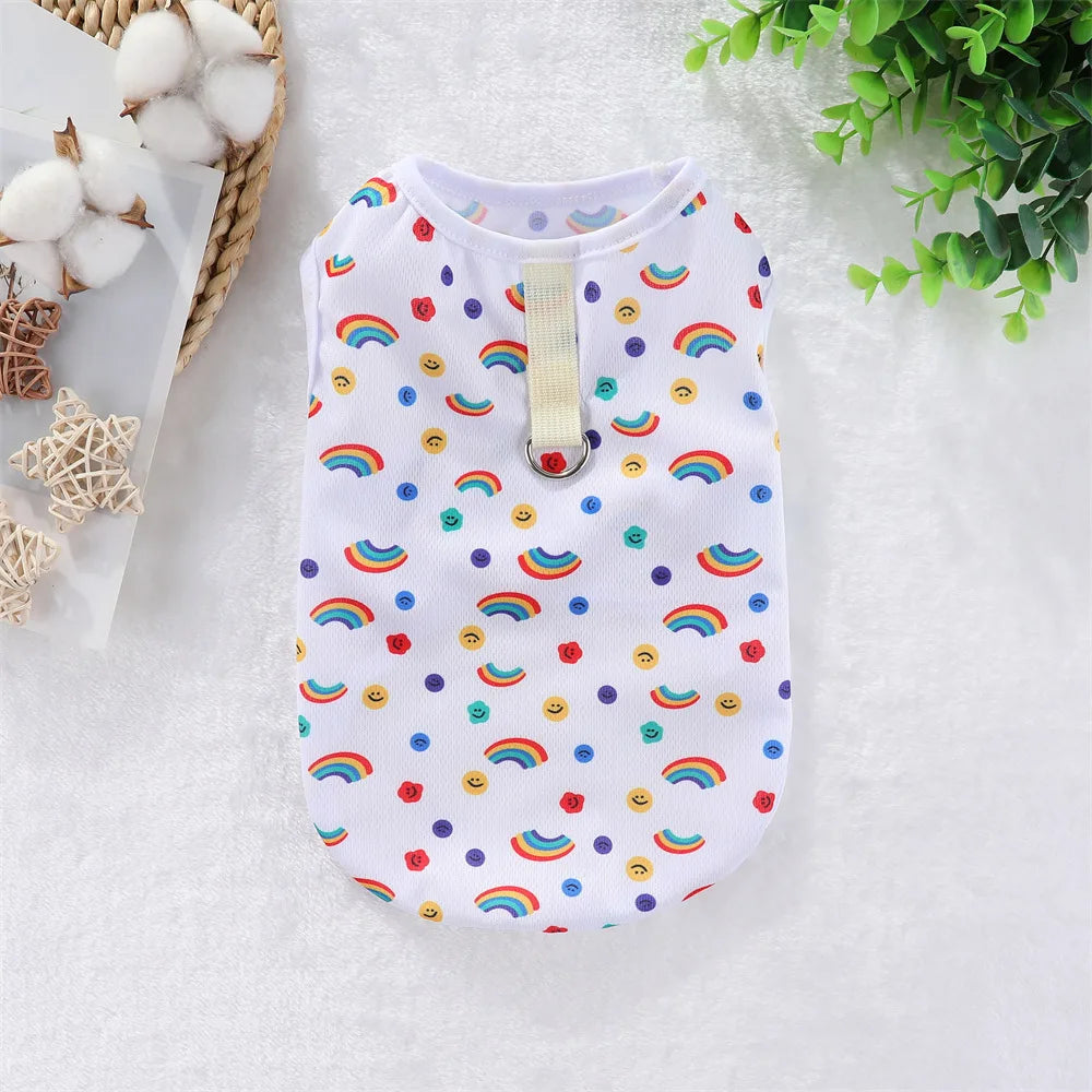 Summer Dog Cooling Vest - Breathable Cartoon Design for Hot Weather
