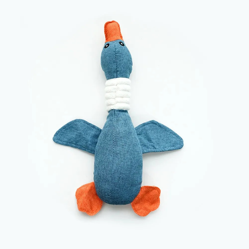 Squeaky Goose Dog Toy - Interactive Sound Toy for Dental Health
