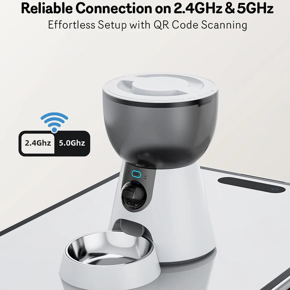 Smart Pet Feeder with 5G Camera - 4L Large Capacity Automatic Food Dispenser