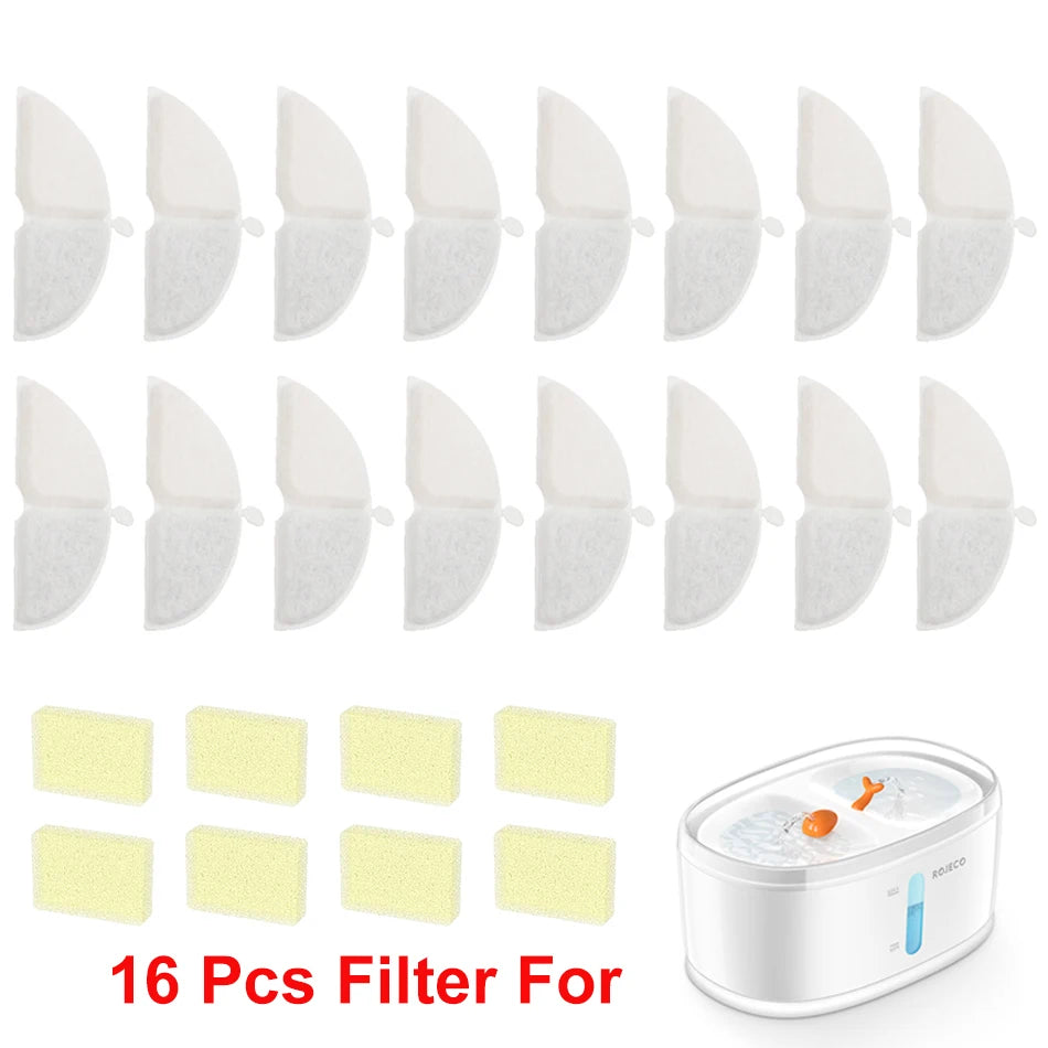 Cat Water Fountain Replacement Filters - 8 Pack Purifier Filters for Pet Water Fountains