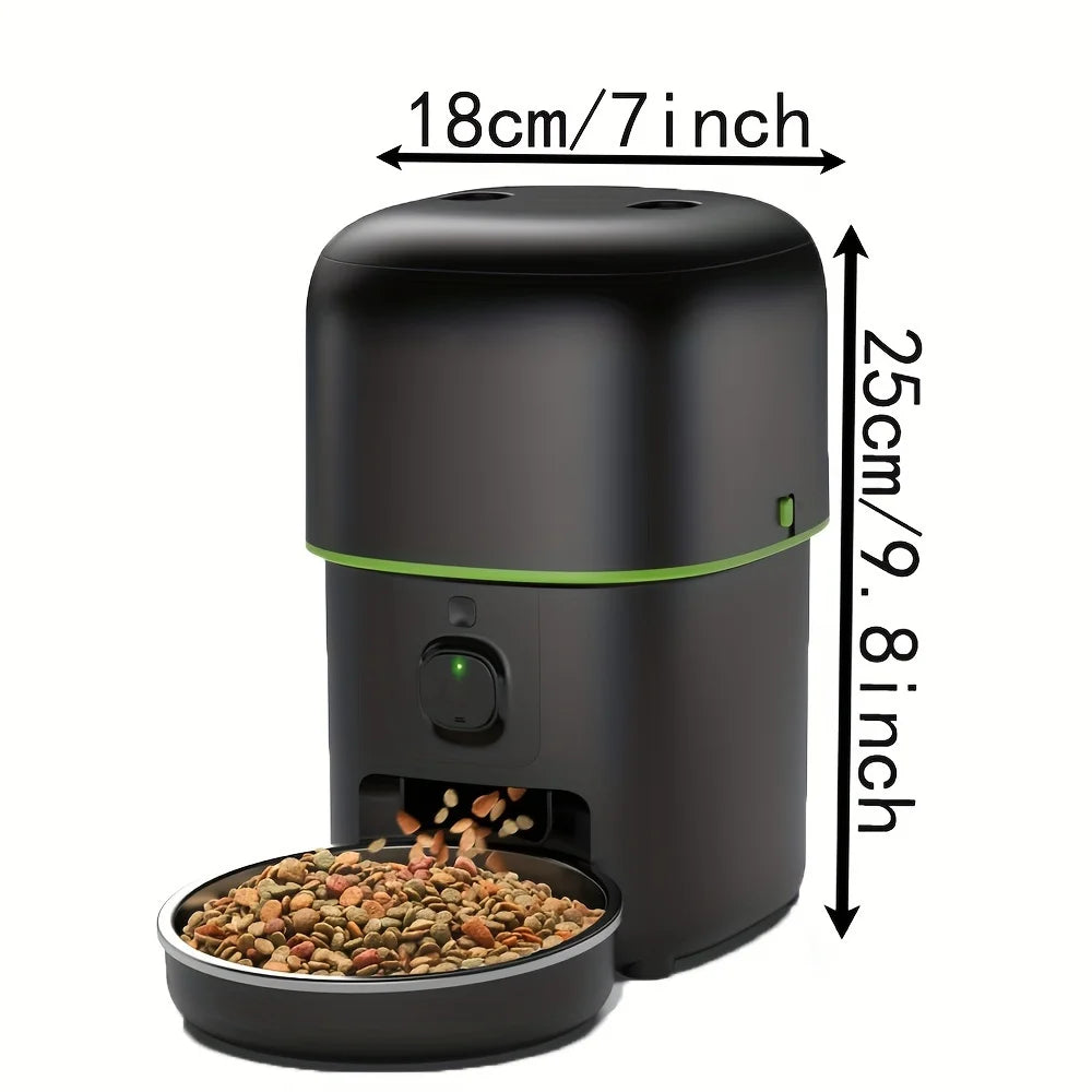 Smart Pet Feeder with HD Camera - 2L Automatic Food Dispenser with WiFi & Video Monitoring