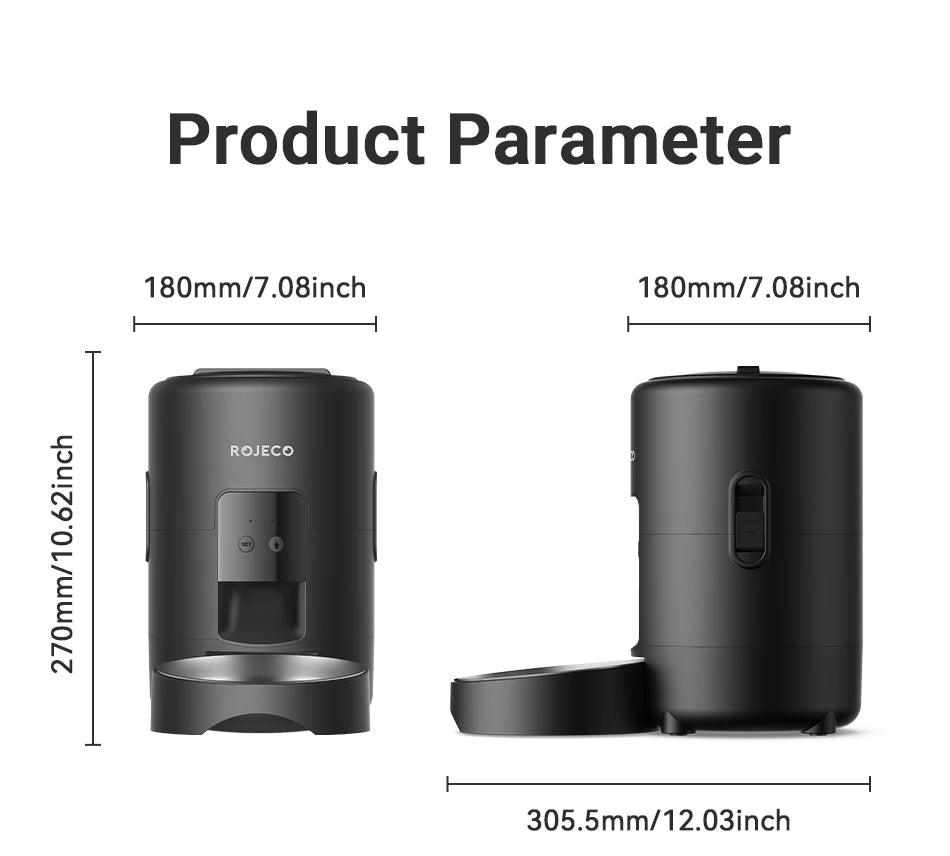 Smart Automatic Pet Feeder 2L - Wi-Fi App Control Food Dispenser for Cats & Dogs