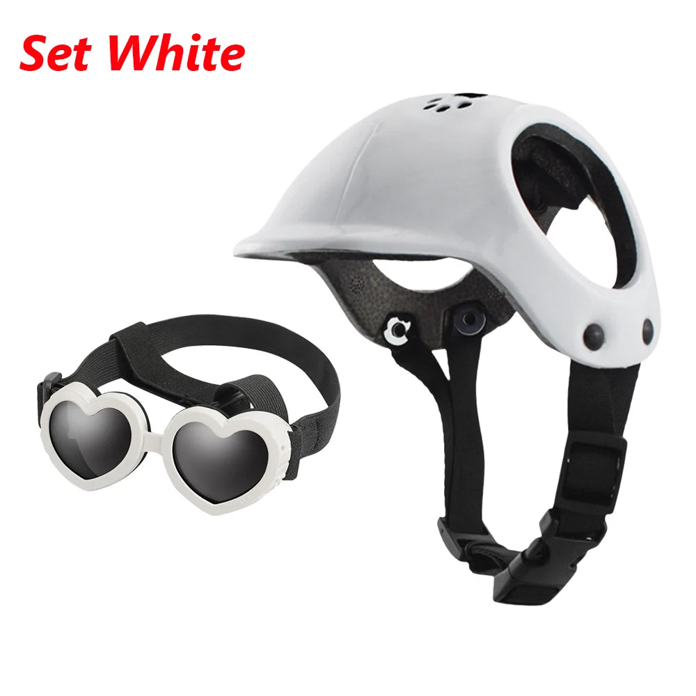 Motorcycle Helmet for Small Dogs with Ear Holes