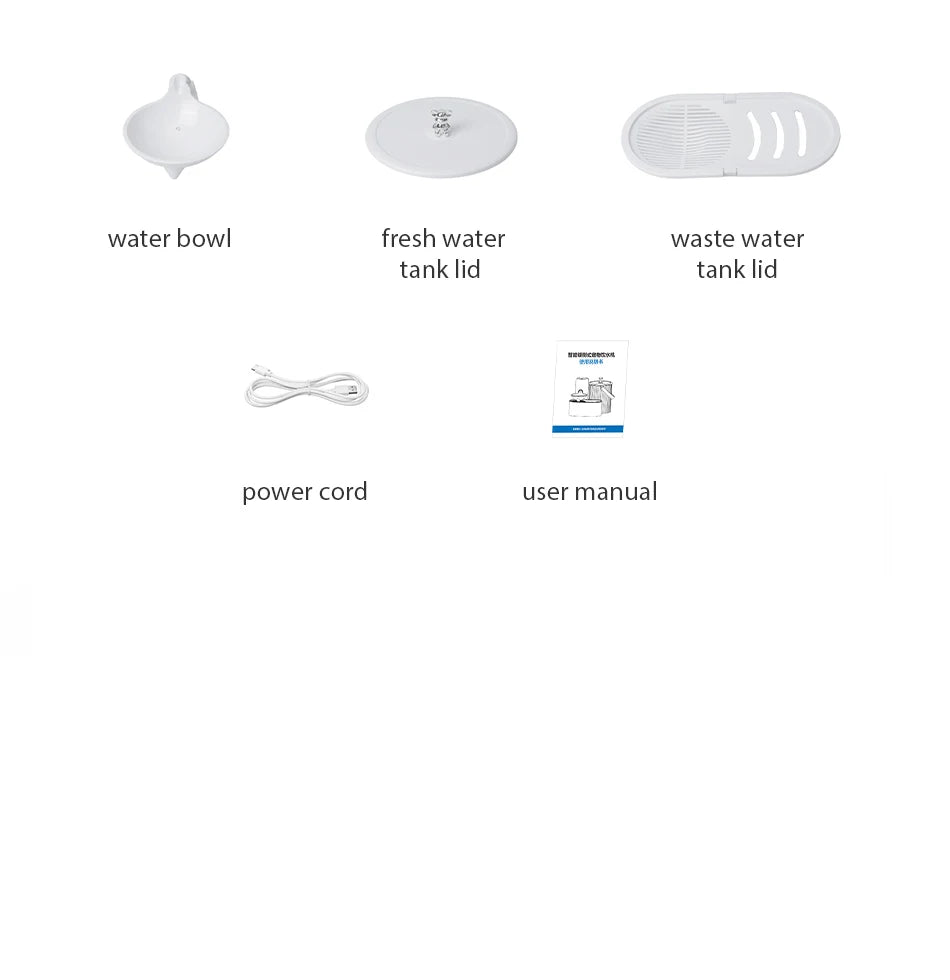 Fontaine à eau intelligente pour animaux de compagnie 3L sans fil ultra silencieuse