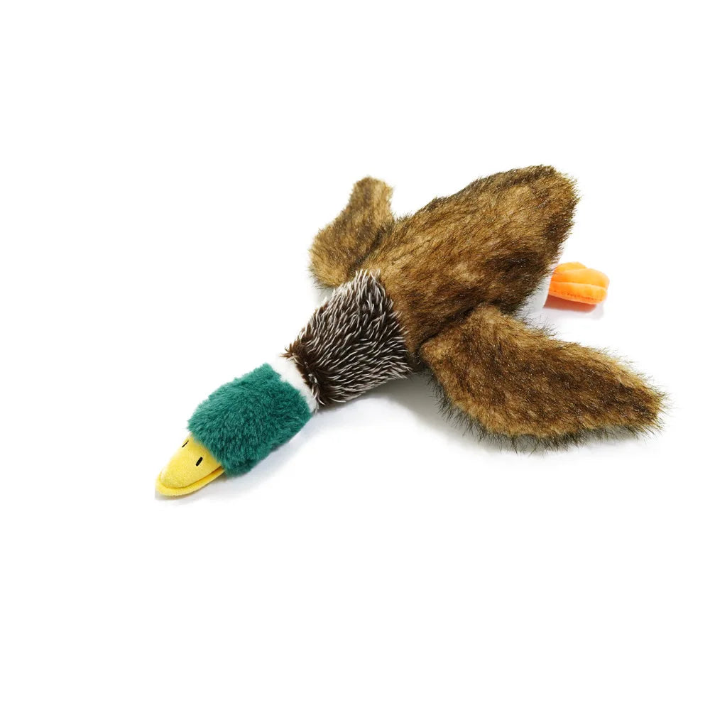 Jouet pour chien couineur en peluche canard avec avantages de nettoyage dentaire
