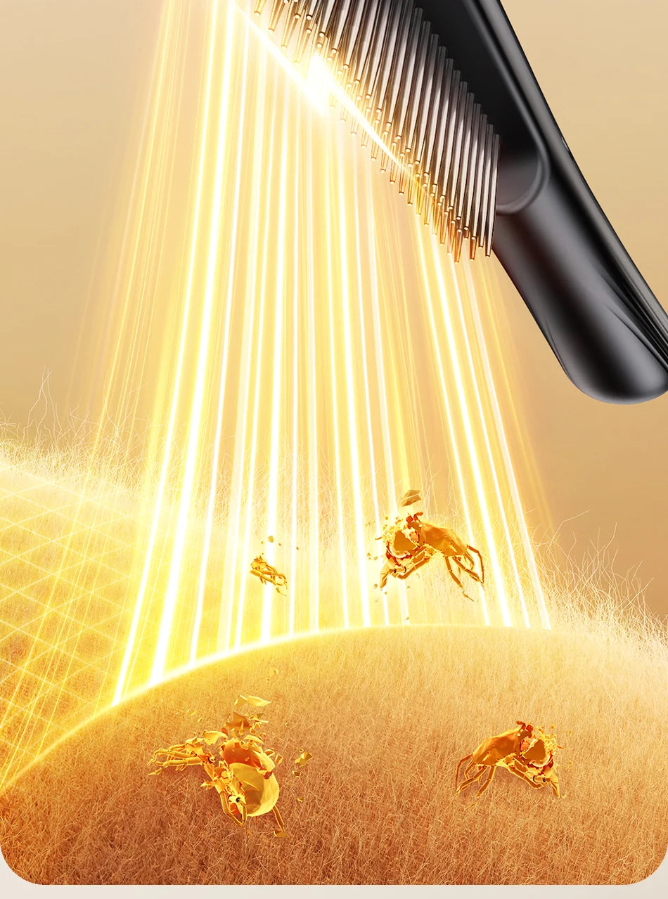 Electric Flea Comb - Waterproof Anti-Lice Removal Brush for Dogs & Cats