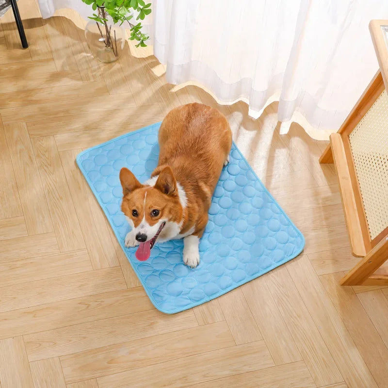 Pet Cooling Mat Summer Cat and Dog Sofa Mat Soft Ice Silk Cold Feeling Nest Mat Summer Dog Cooling Mat Pet Products Dog Beds