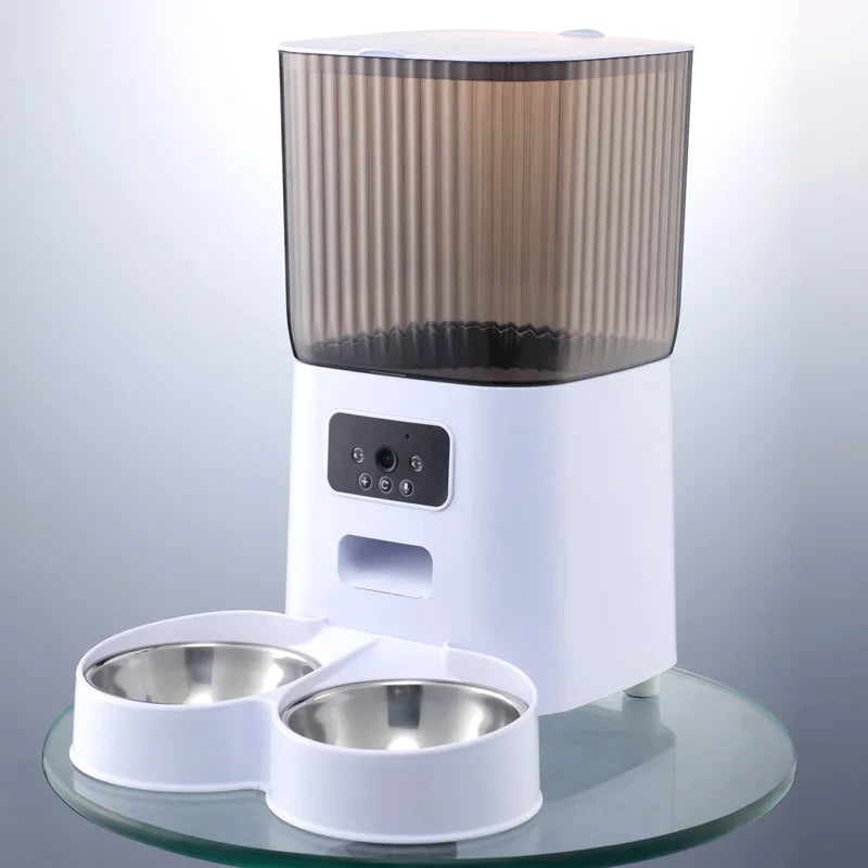 Smart WiFi Pet Feeder with HD Camera - 5L Automatic Food Dispenser