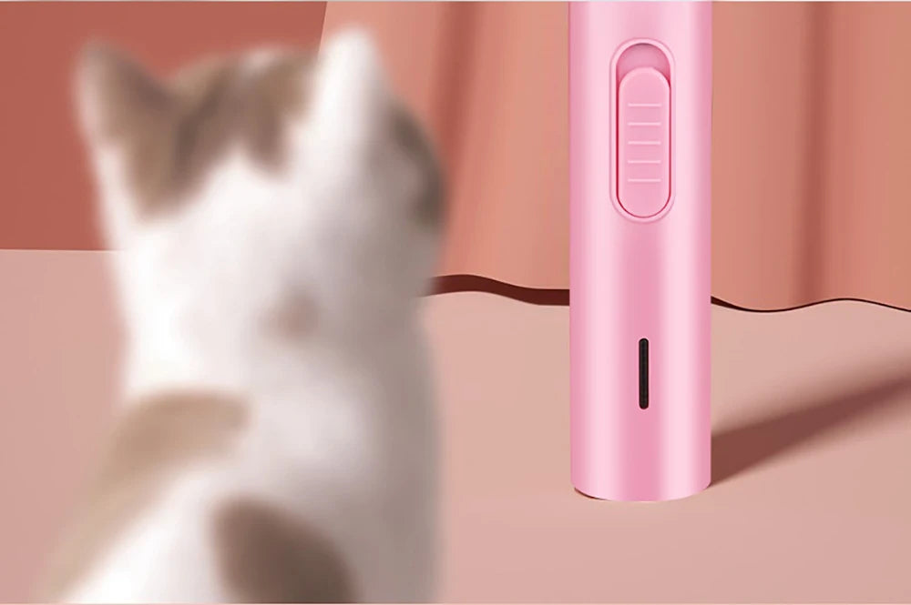 Wireless Electric Pet Nail Grinder with LED Light - USB Rechargeable Silent Trimmer