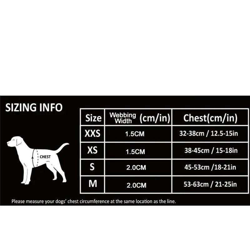 Tactical Dog Harness with Chest Strap - Multi-Size Pet Vest