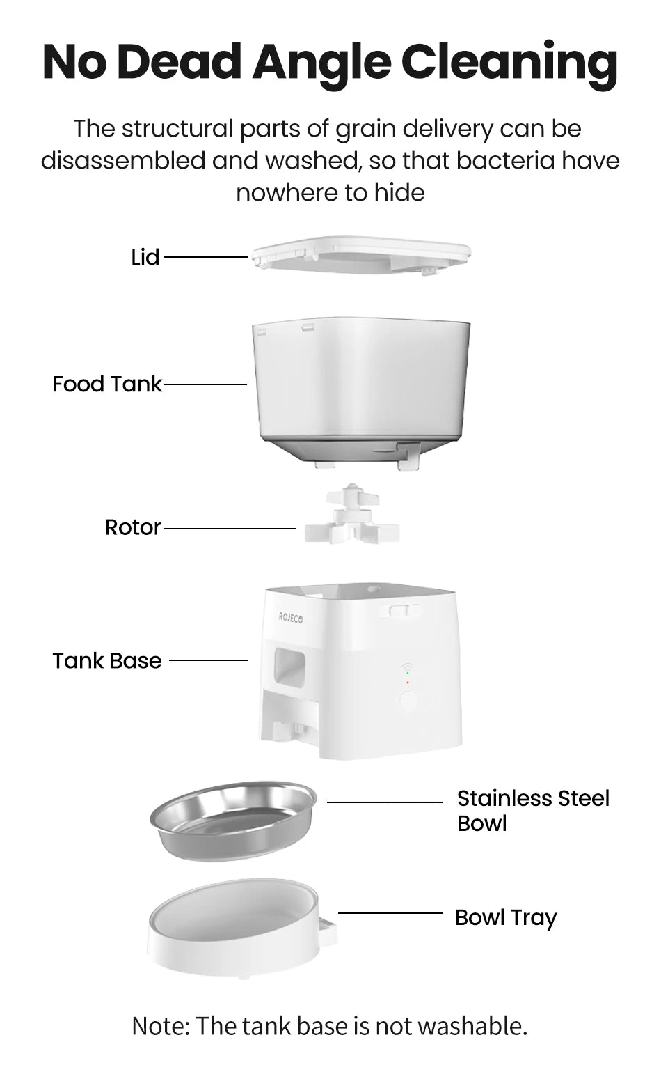 Adjustable Height Elevated Holder for Automatic Pet Feeders