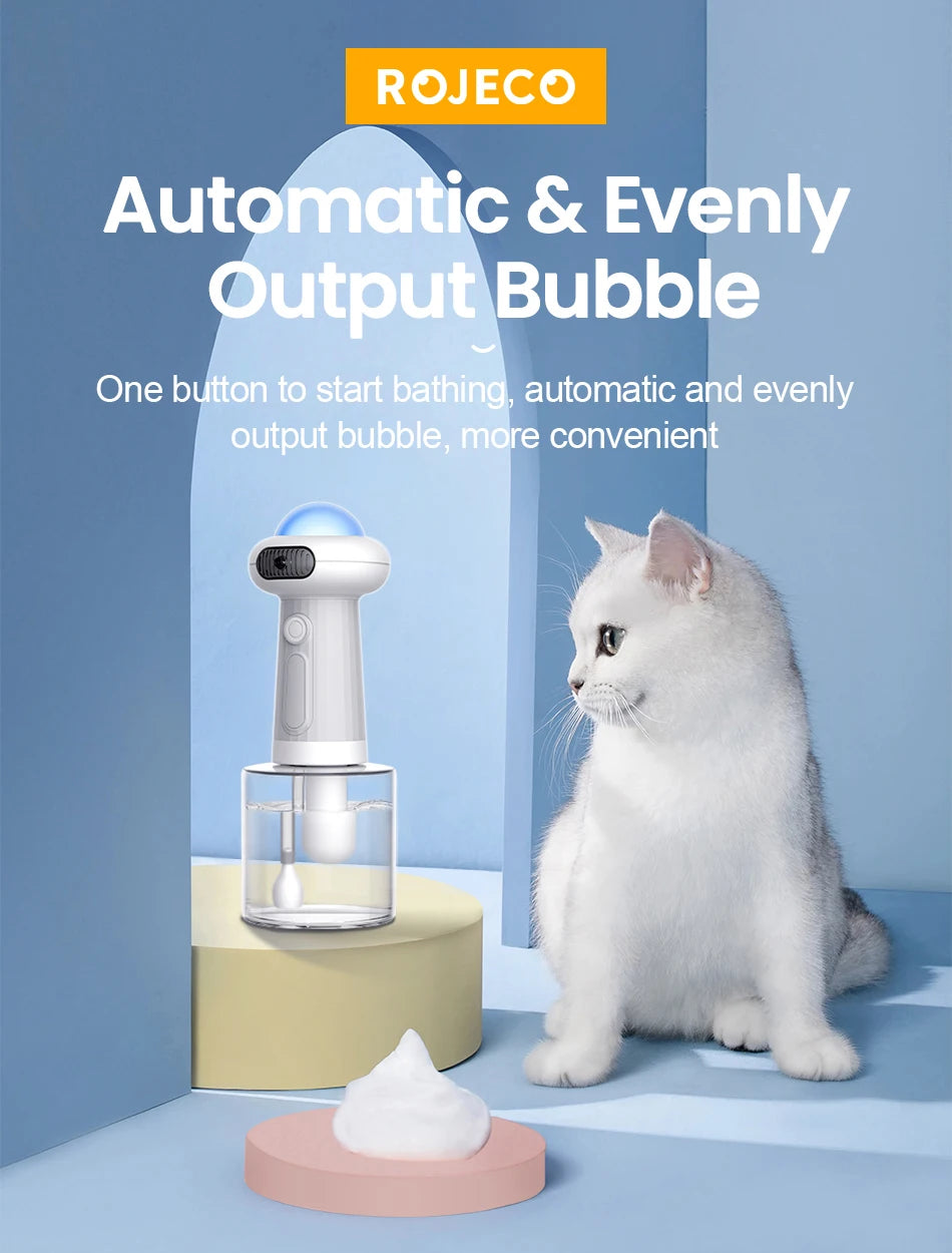 Automatic Pet Foam Machine - Wireless Waterproof Shampoo Dispenser for Dogs & Cats