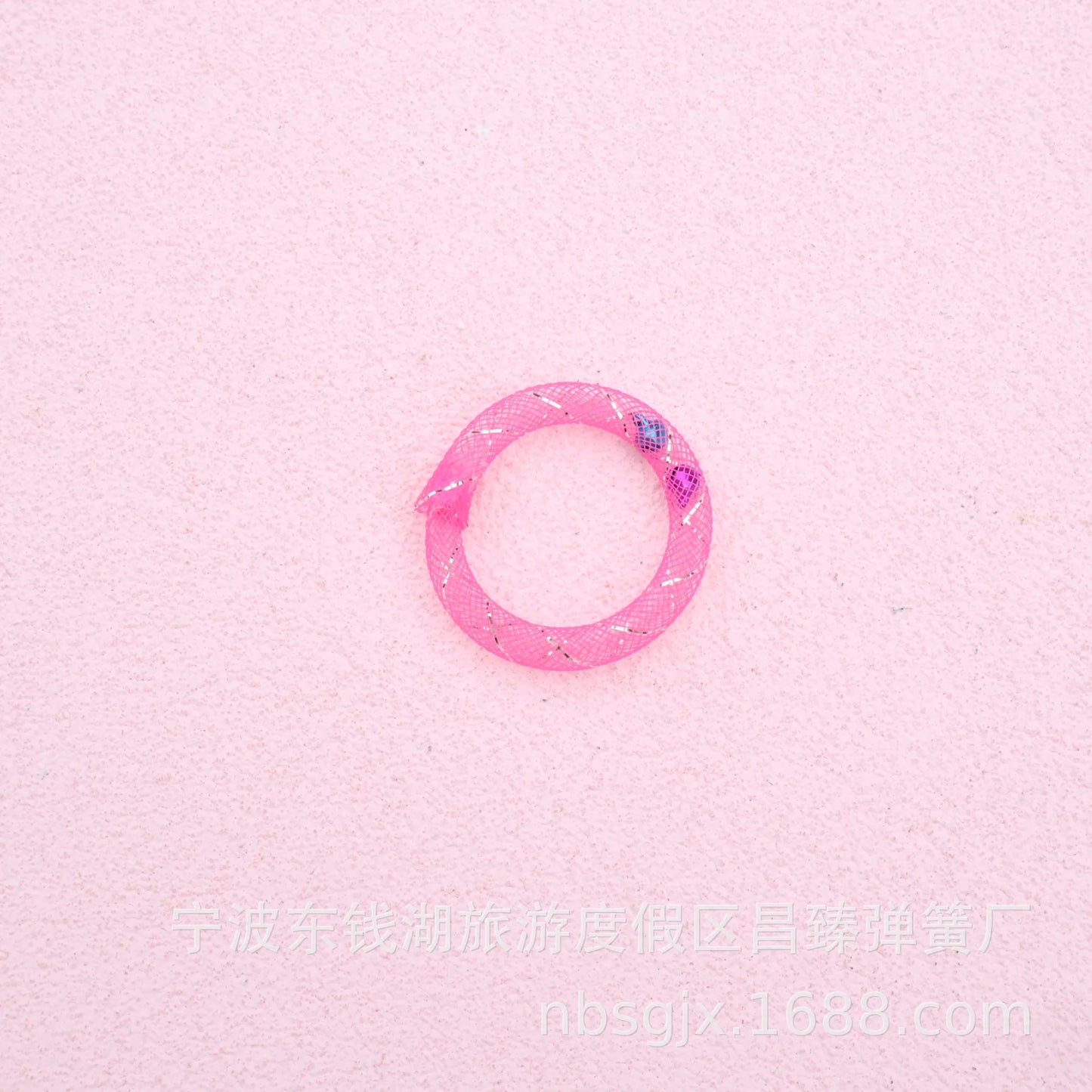 Donut-Shaped Spring Toy with Bell for Cats