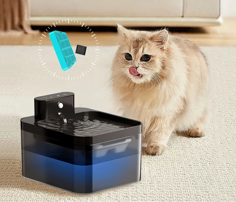 Replacement Water Fountain Filter for 2.2L Wireless Pet Water Dispenser