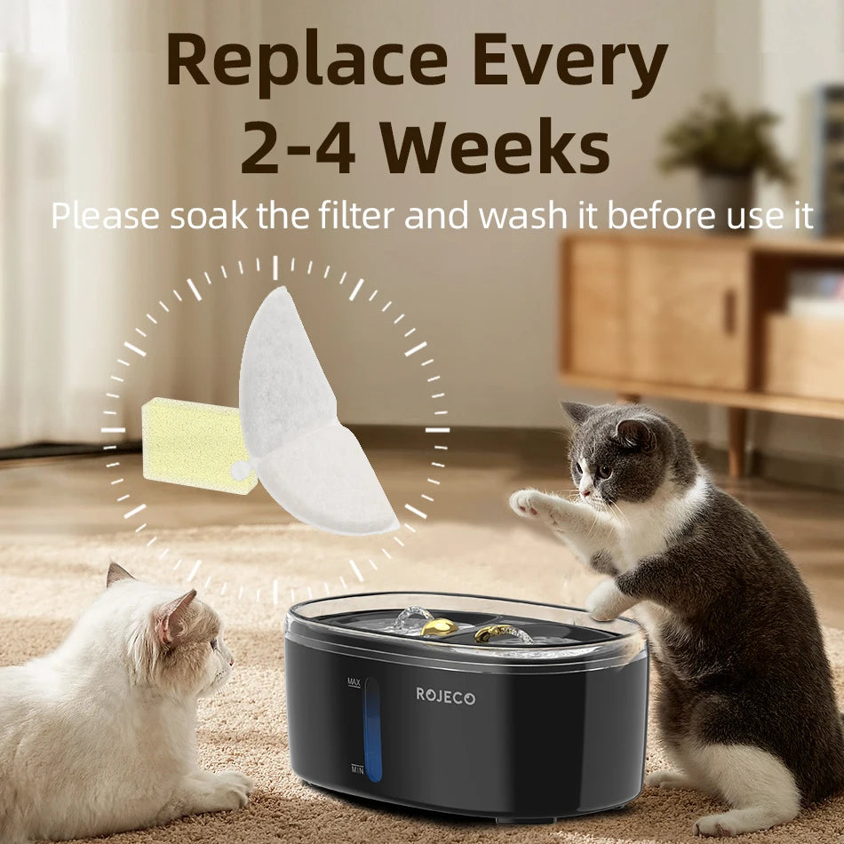 Cat Water Fountain Replacement Filters - 8 Pack Purifier Filters for Pet Water Fountains