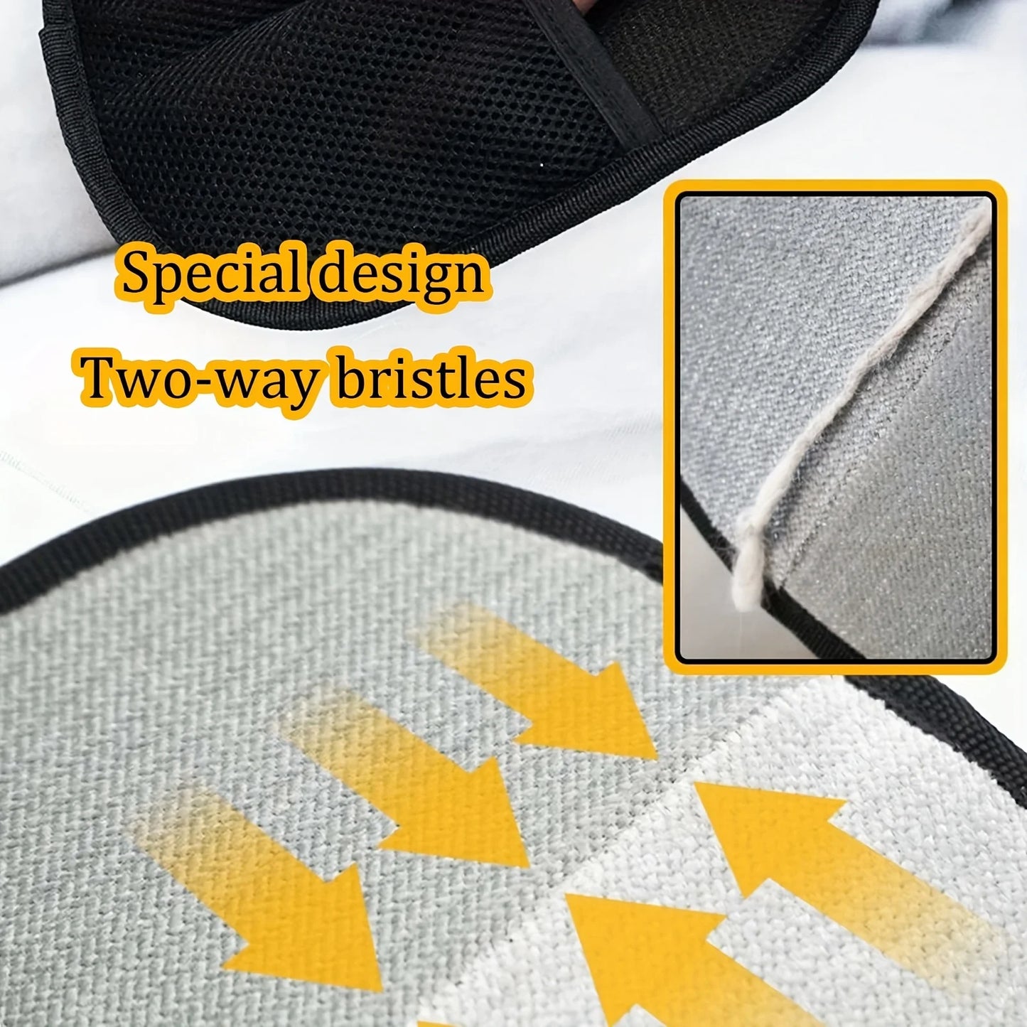 Pet Hair Remover Glove - Double-Sided Grooming Mitt for Furniture and Clothing