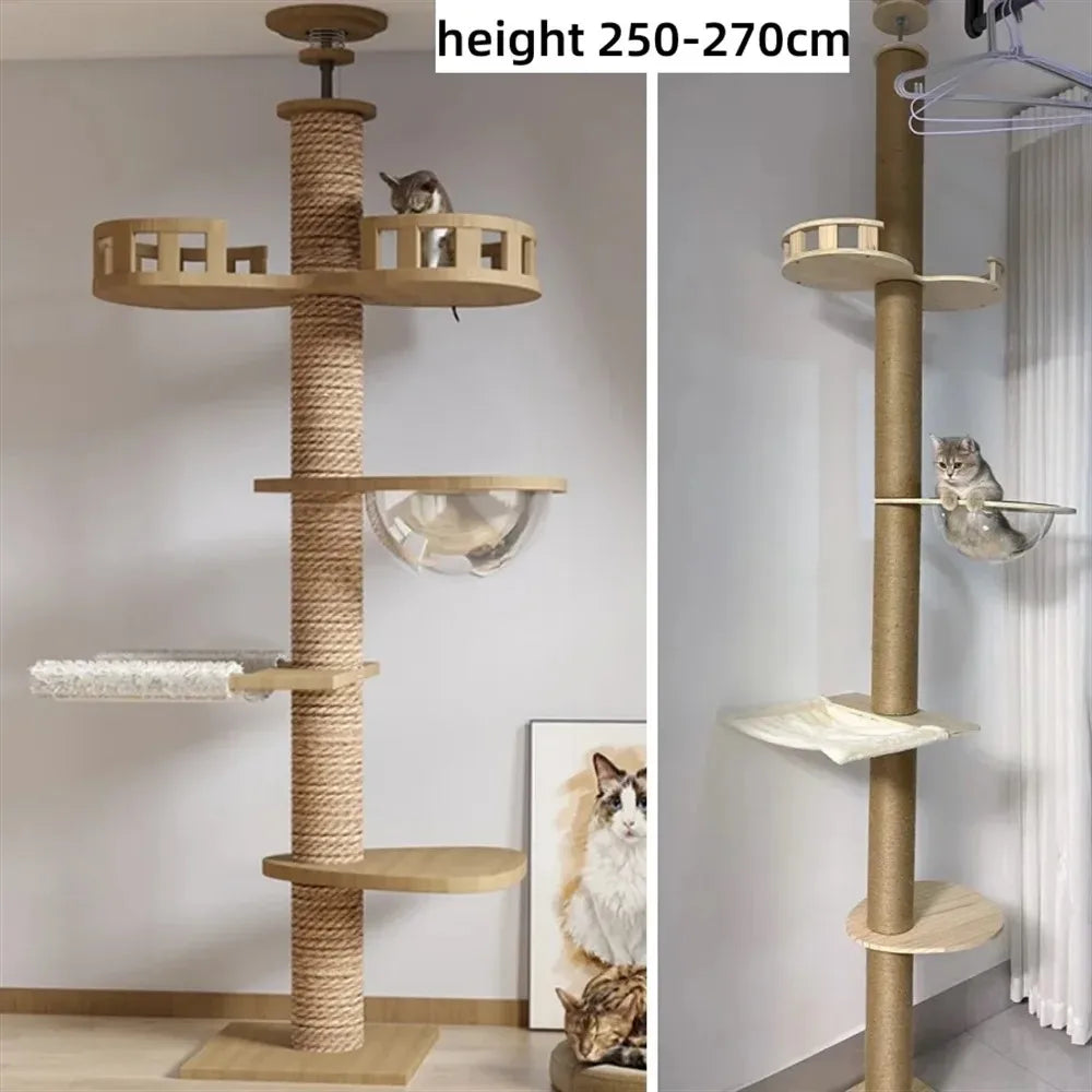 Adjustable Floor-to-Ceiling Cat Tree