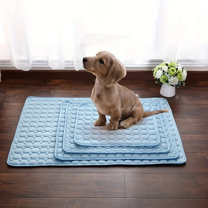 Self-Cooling Pet Mat with Ice Silk Technology - 40 Inch Summer Bed