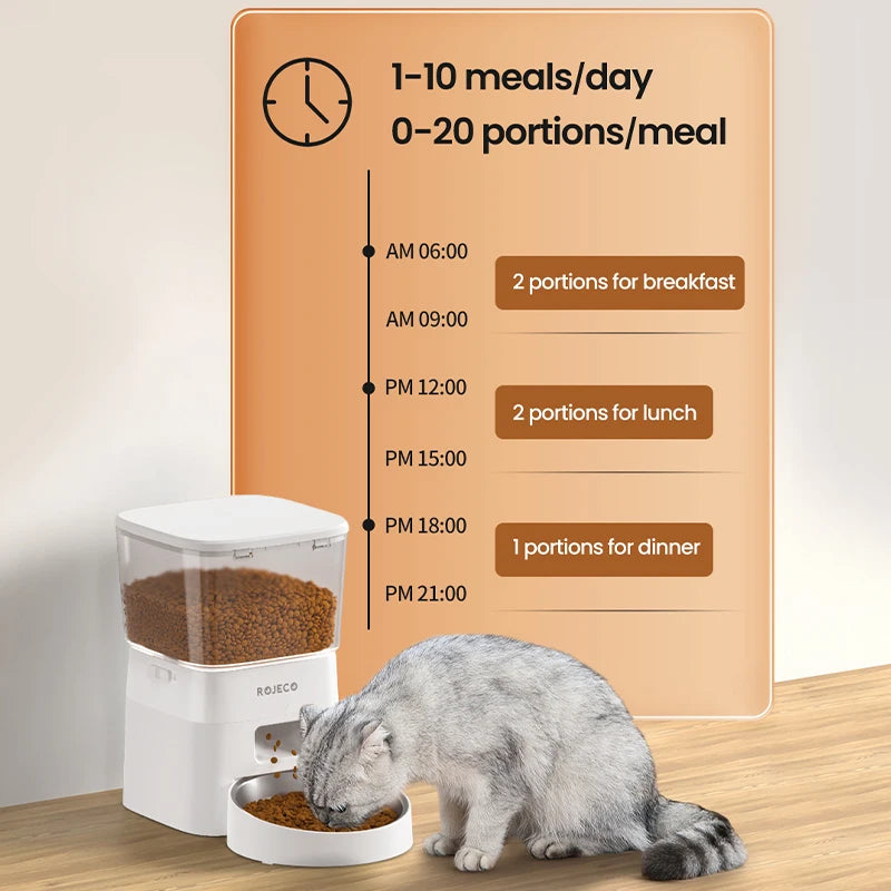 Adjustable Height Elevated Holder for Automatic Pet Feeders