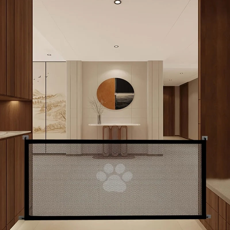 Portable Pet Safety Gate - Folding Mesh Barrier for Dogs and Pets