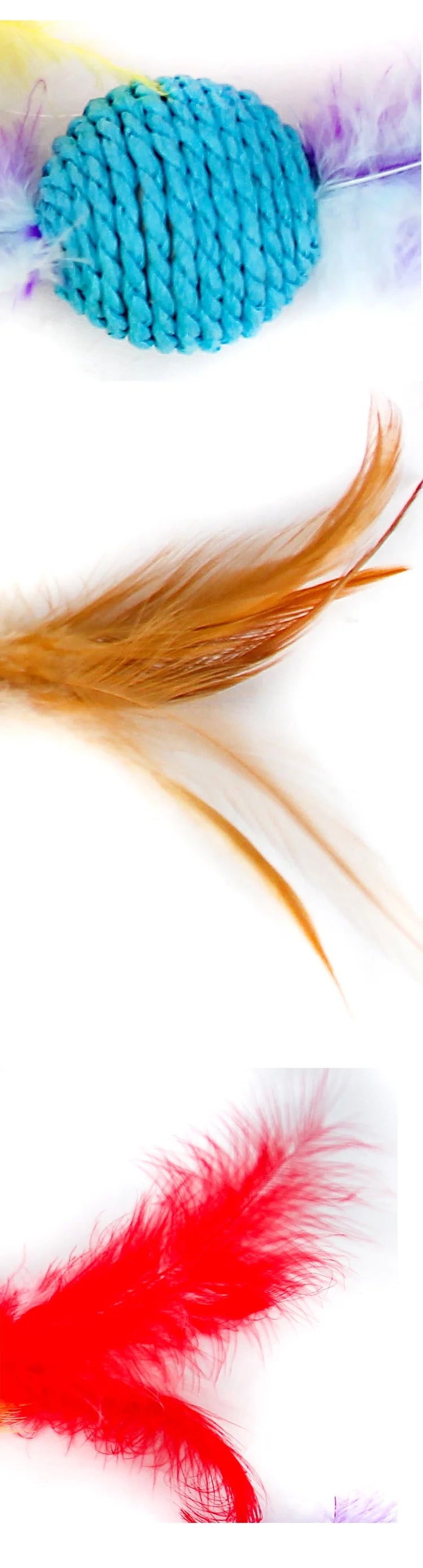 Star Texture Feather Ball - Interactive Throwing Toy for Cats and Dogs