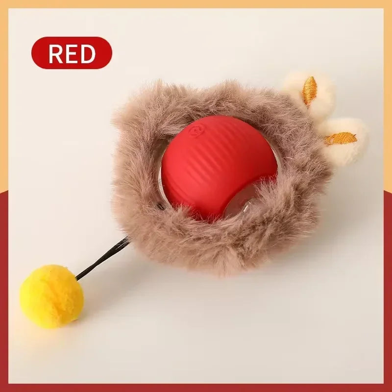 : Interactive Cat Toy Ball | Relieve Boredom | Plush Teasing Cat Ball - Smarter Pet Care