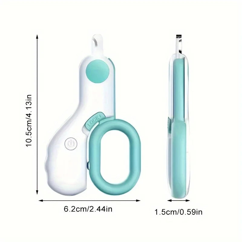 LED Pet Nail Clipper with Blood Line Light - Mini Size for Cats and Dogs