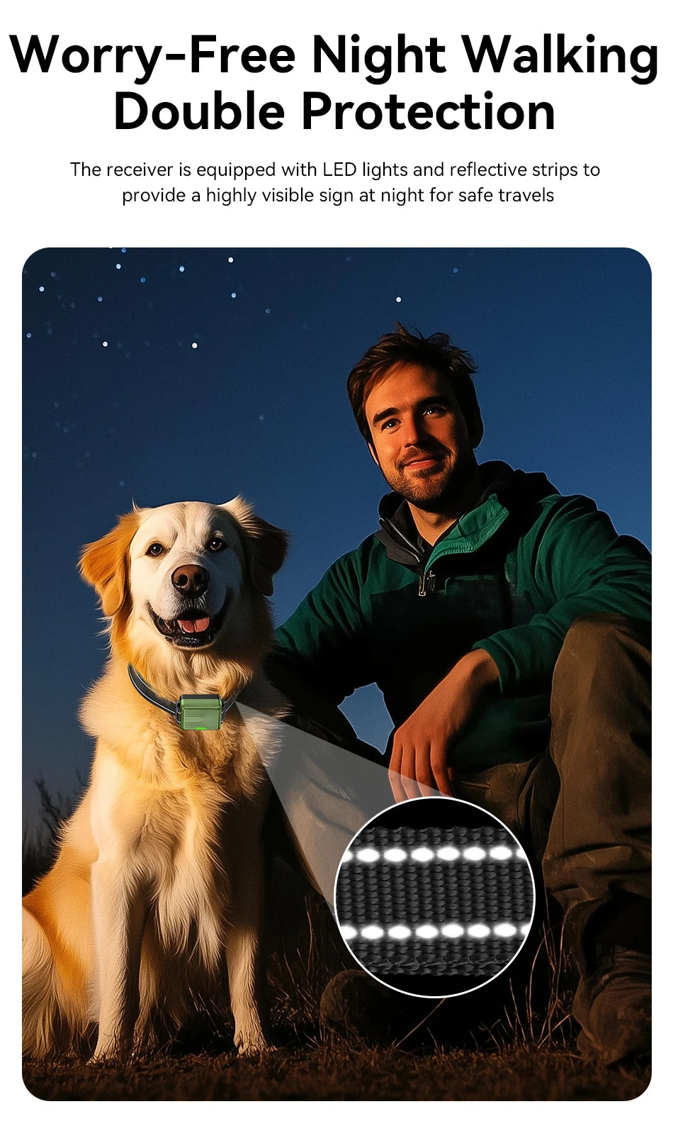 Remote Dog Training Collar - Rechargeable Bark Control System with Multiple Training Modes