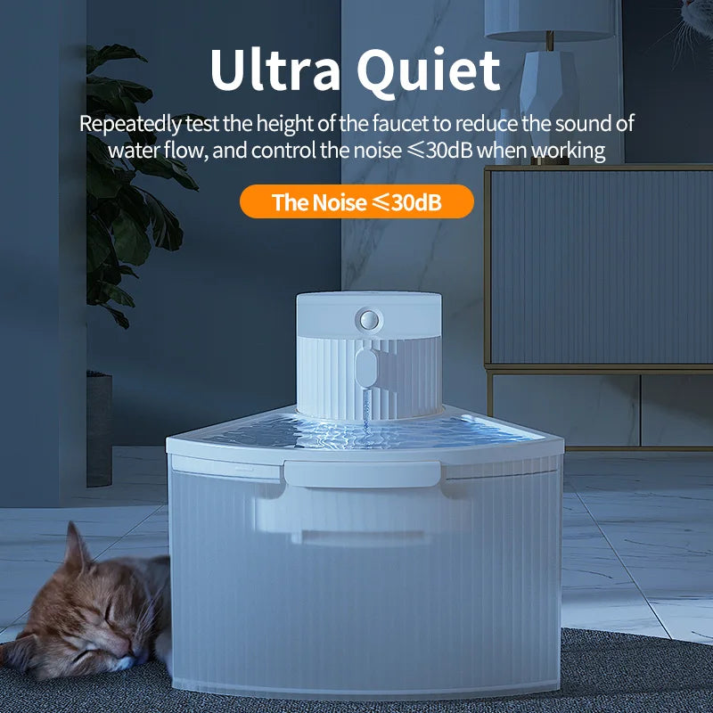 Wireless Smart Cat Water Fountain with Sensor Technology