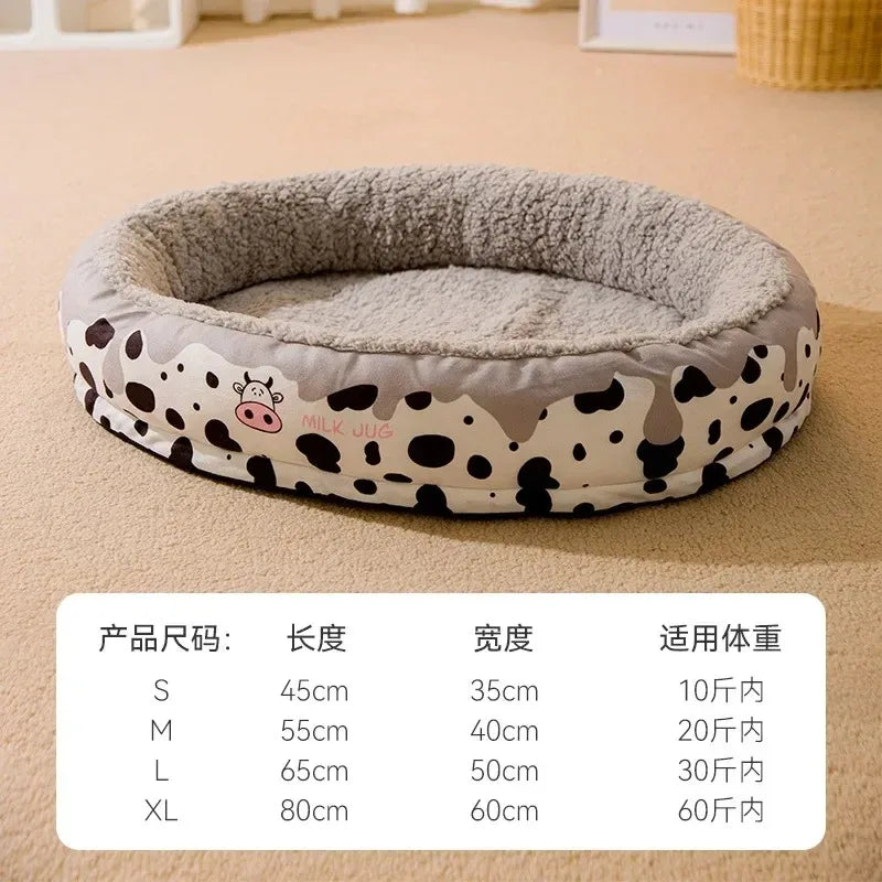 Panier Douillet pour Chien avec Couverture - Coussin Moelleux pour Chats et Chiens de Petite à Grande Taille