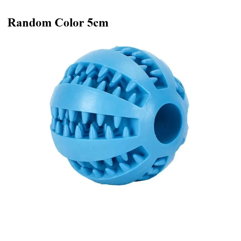Interactive Rubber Ball Dog Toy - Natural Rubber Treat Dispensing Ball