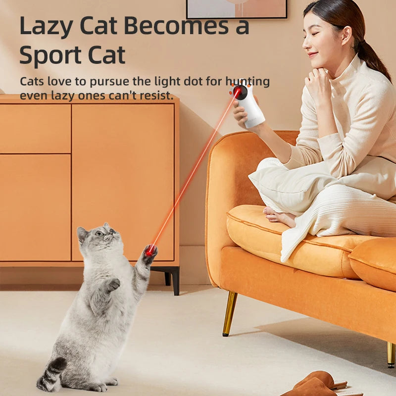 Automatic Interactive Cat Laser Toy - Motion Activated LED Pet Entertainment System