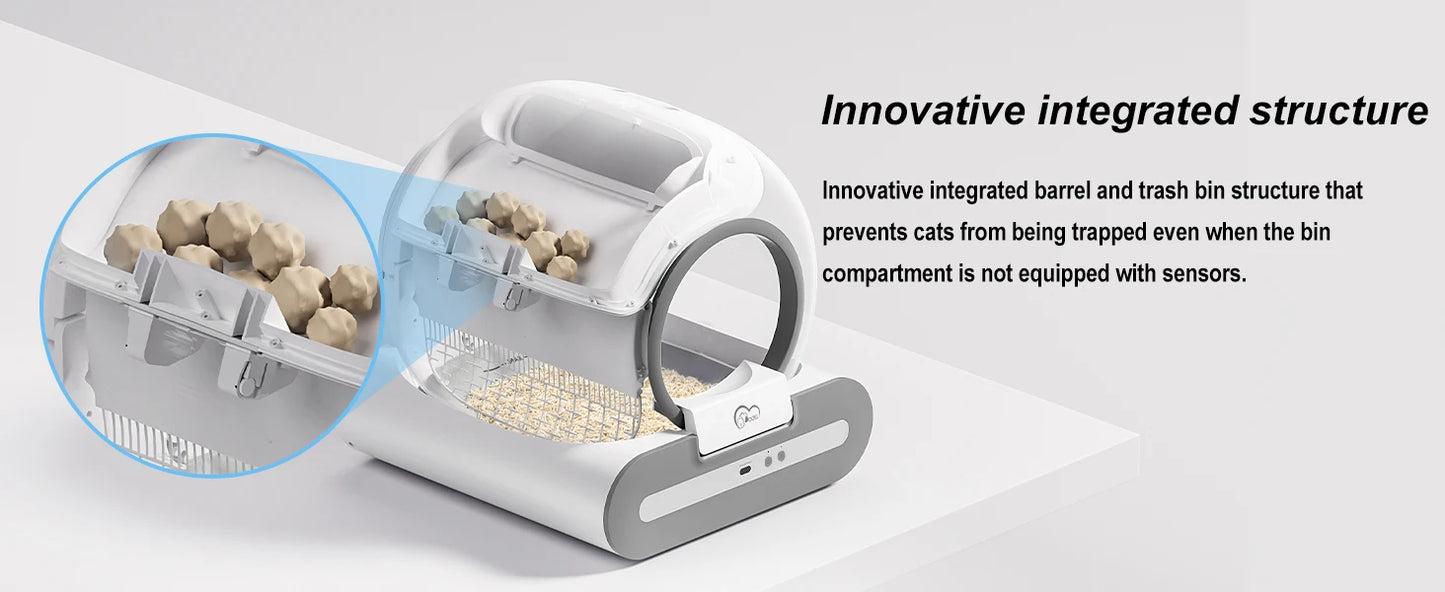 Automatic Cat Litter Box with mat - Self-Cleaning with App Control