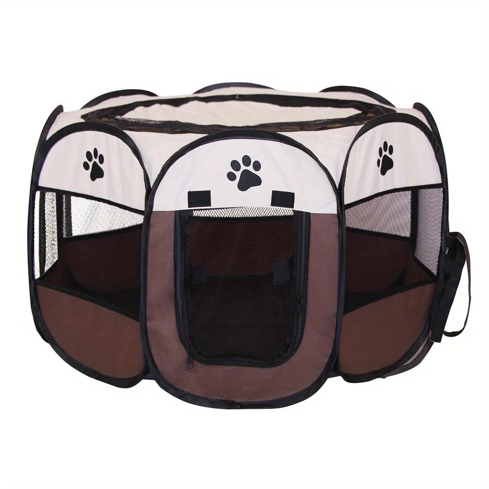 Portable Pet Playpen & Tent - Foldable Outdoor Enclosure for Dogs & Cats