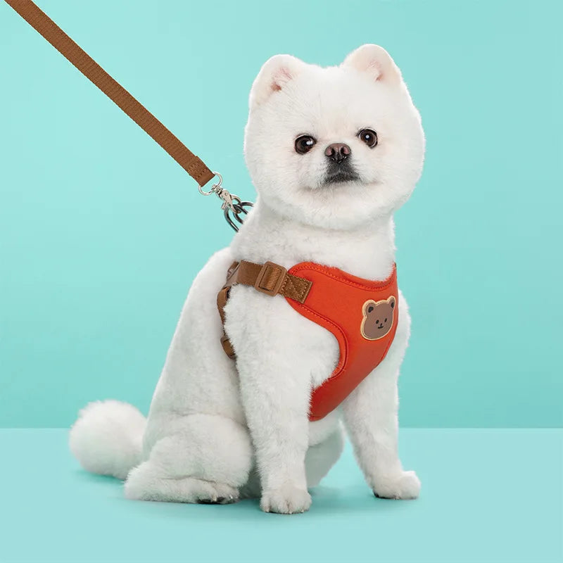 Breathable Pet Harness and Leash Set - Comfortable Chest Vest for Small to Medium Dogs