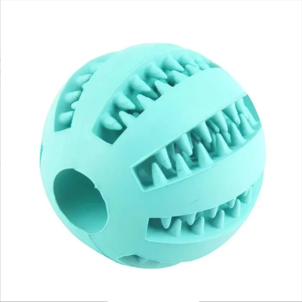 Interactive Rubber Ball Dog Toy - Natural Rubber Treat Dispensing Ball