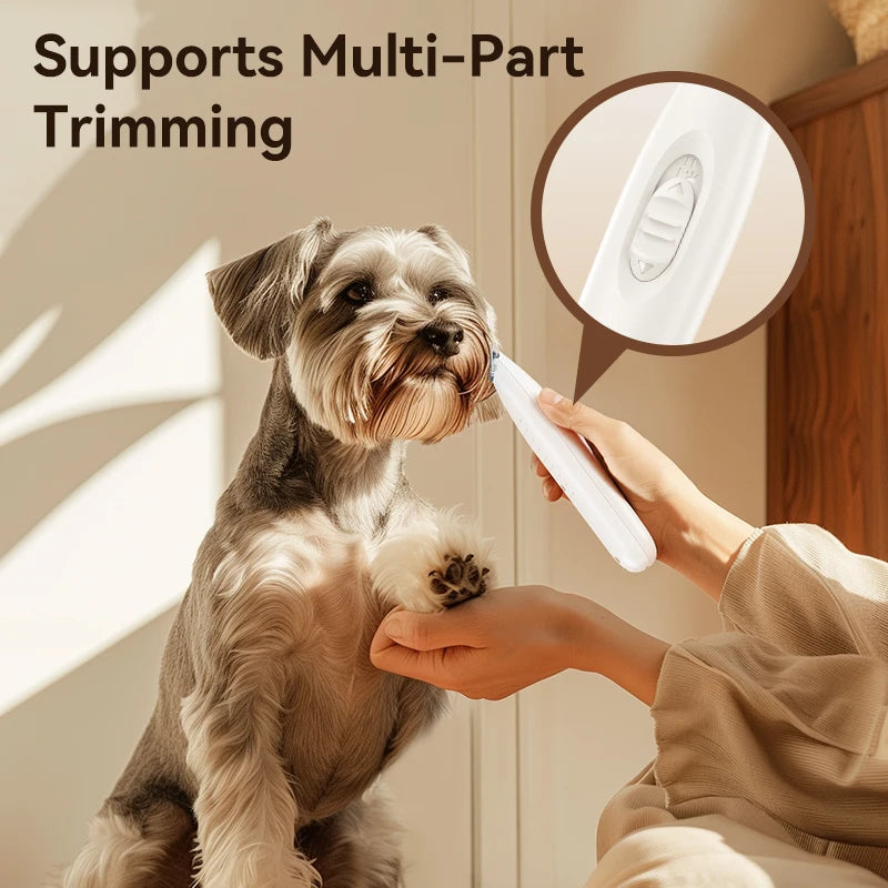 Professional Electric Pet Clipper with LED Light and Rechargeable Battery