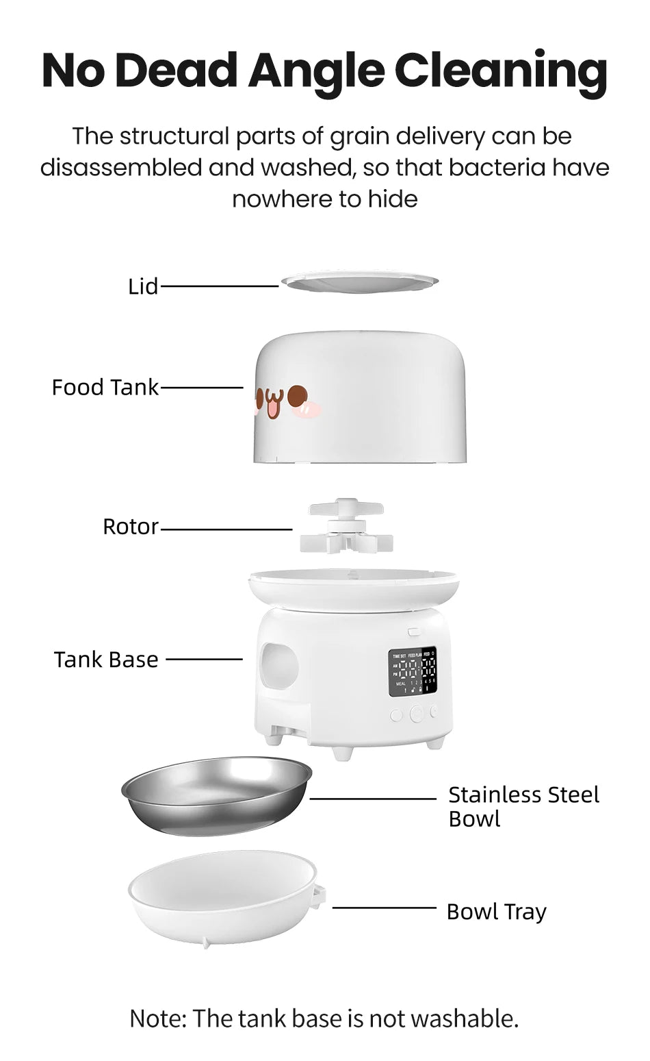 3L Smart WiFi Automatic Pet Feeder with Button Control and Remote Feeding